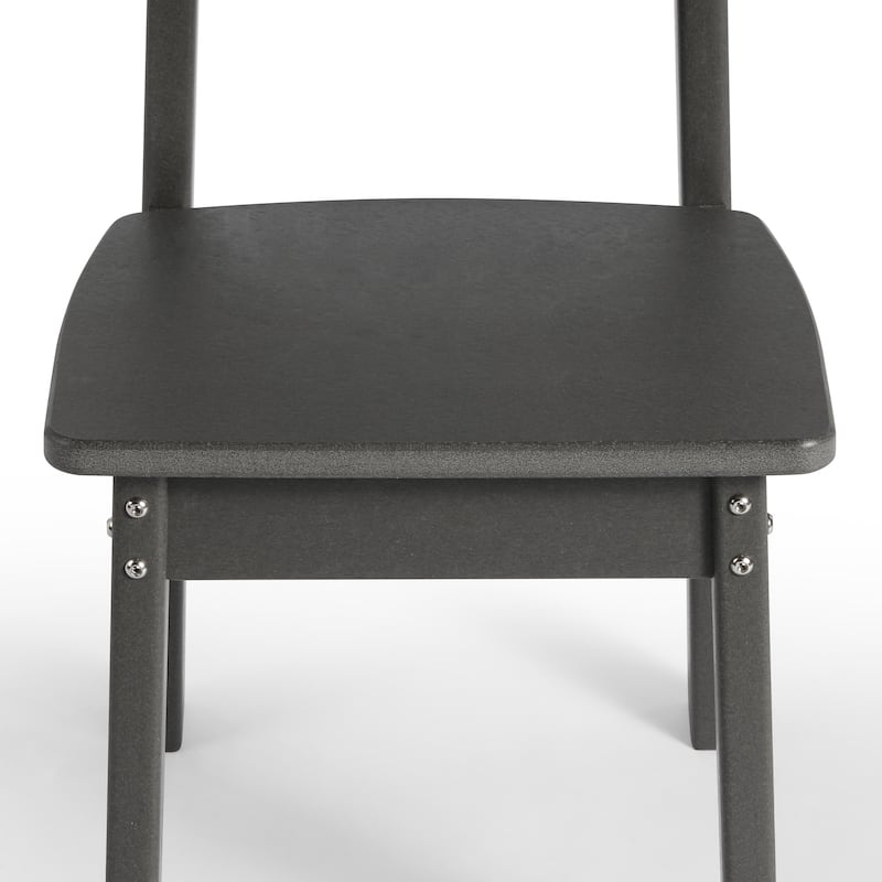 Polytrends Modern Mini Kids Outdoor Dining Chair (Set of 2)