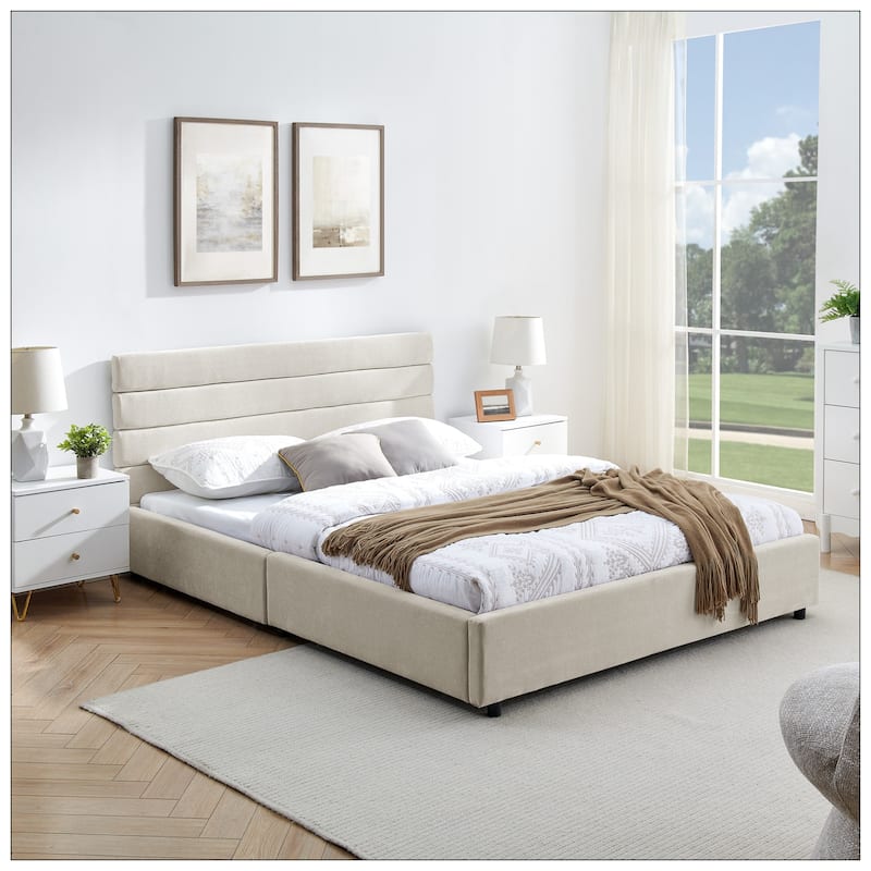 Queen size cushioned bed for Bedroom