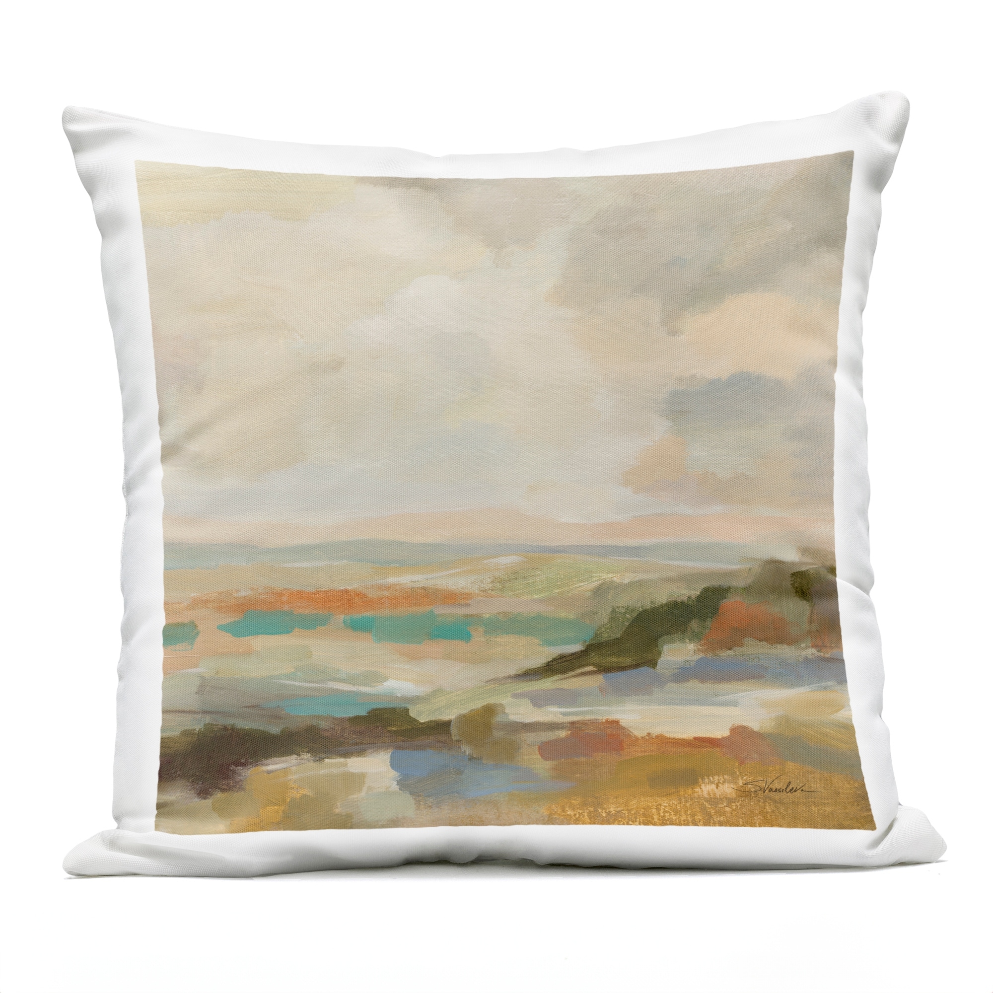 Stupell Muted Harmony Palette Printed Outdoor Throw Pillow Design by Silvia Vassileva