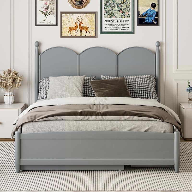 Platform Bed With with 2 Big Drawers