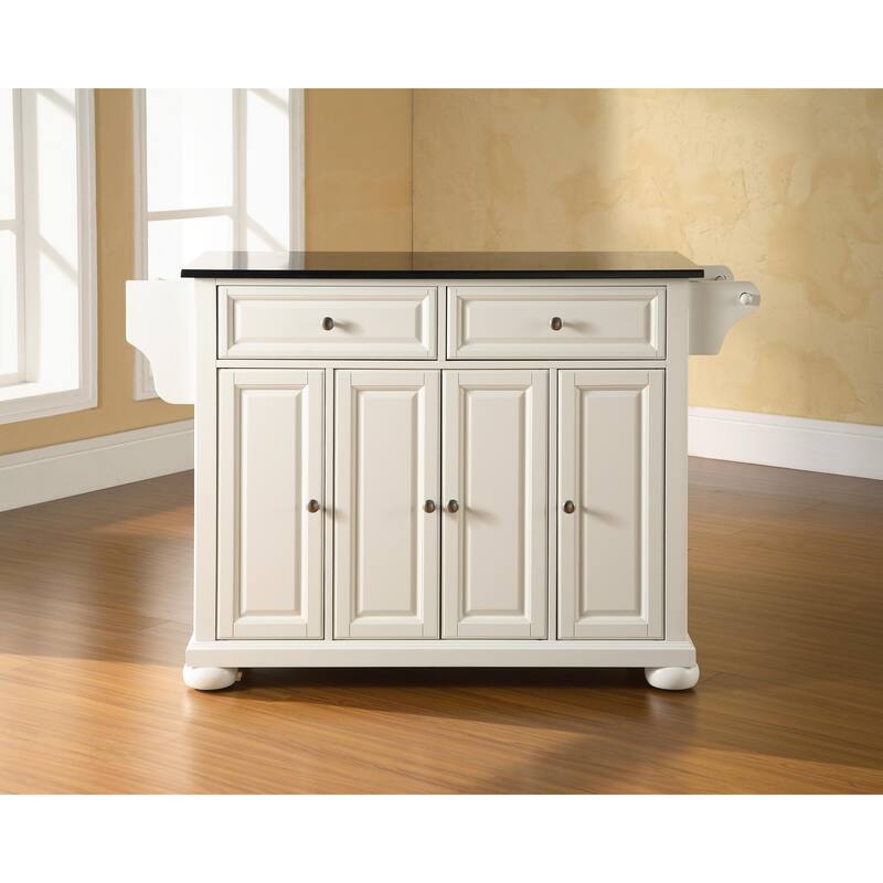 Full Size Kitchen Island with Granite Top & Storage - Portable Kitchen Cart - Modern Kitchen Furniture