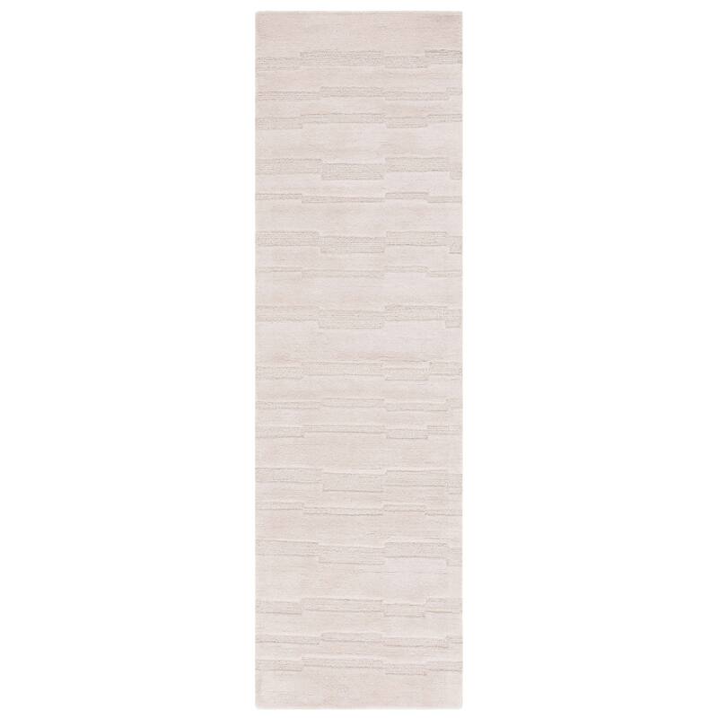 SAFAVIEH Handmade Chatham Rafah Modern Wool Rug - 2'3" x 8' Runner - Beige