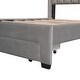 preview thumbnail 32 of 30, Full Size Storage Bed Velvet Upholstered Platform Bed with a Big Drawer