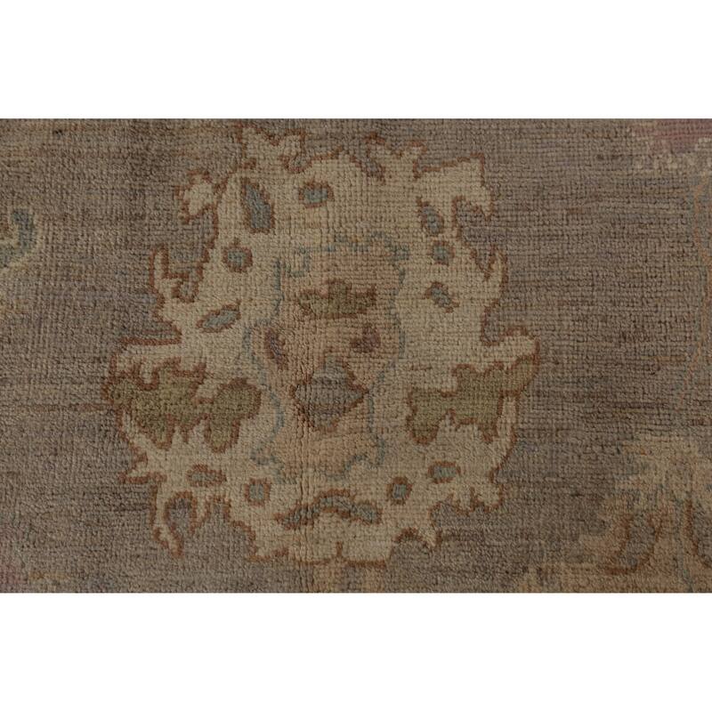 Hand Knotted Oriental 100% Wool Carpet Transitional All-Over Greys & Charcoal Oushak Area Rug - 9' 8'' X 8' 0''
