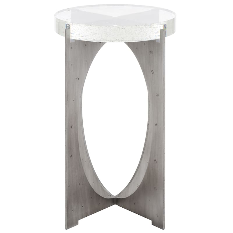 SAFAVIEH Couture Hannamaria Bubble Glass Table - 13 IN W x 13 IN D x 20 IN H