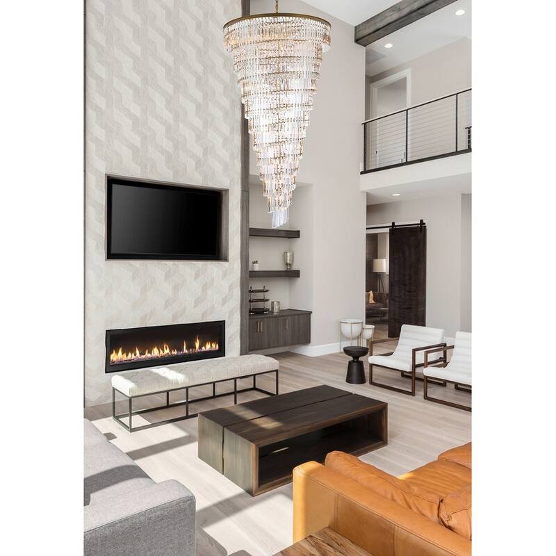 Indigo Home 48 inch spiral crystal chandelier