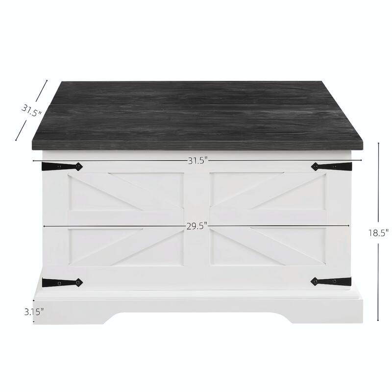 Rustic Barn Design Center Table with Lift Top