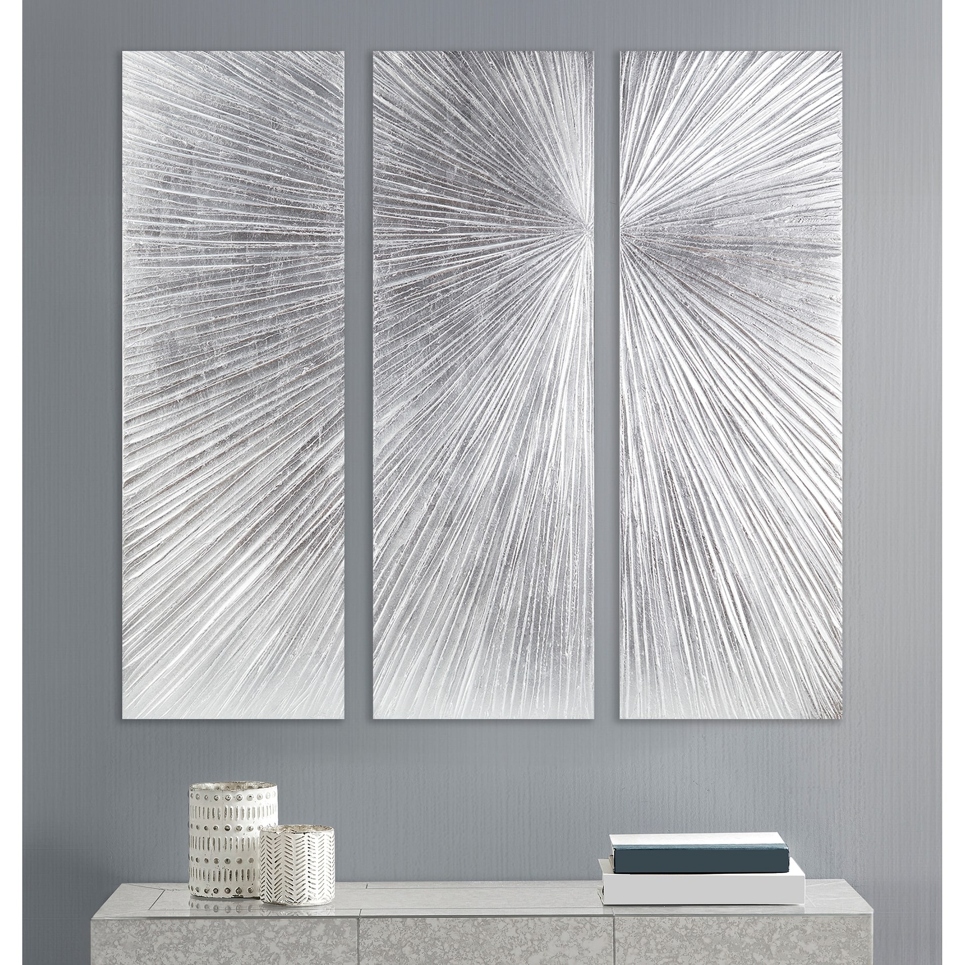 Madison Park Signature Sunburst Hand Painted Triptych 3-piece