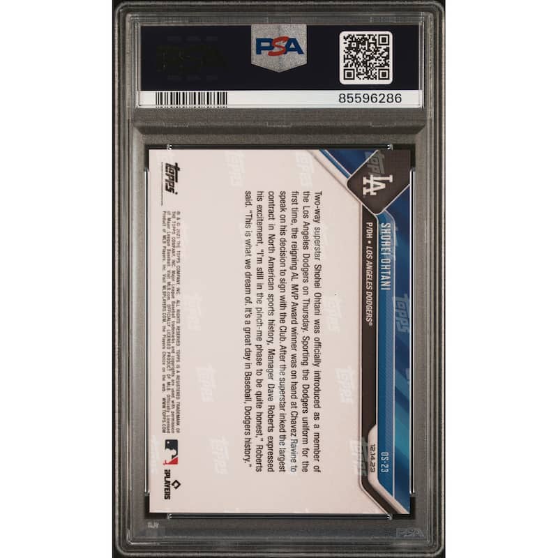 Shohei Ohtani 2023 Topps Now Offseason Baseball Card #OS23 Graded PSA 10 - 8'6" x 11'6"