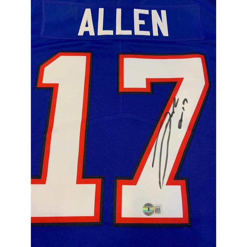 Josh Allen Autographed Buffalo Bills Signed Nike Limited Blue Football Jersey Beckett Authentication Services COA - 8'6" x 11'6"