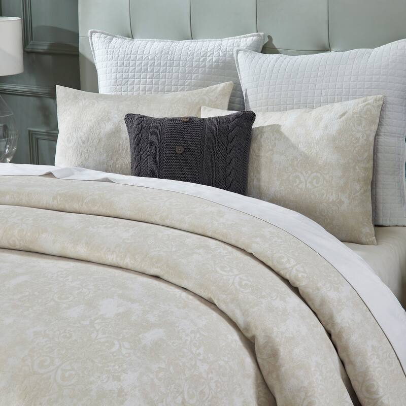 Better Trends Vincent Collection Poly/Cotton Damask Comforter Set with Sham-Supper Absorbent, Machine Washable, Tumble Dry