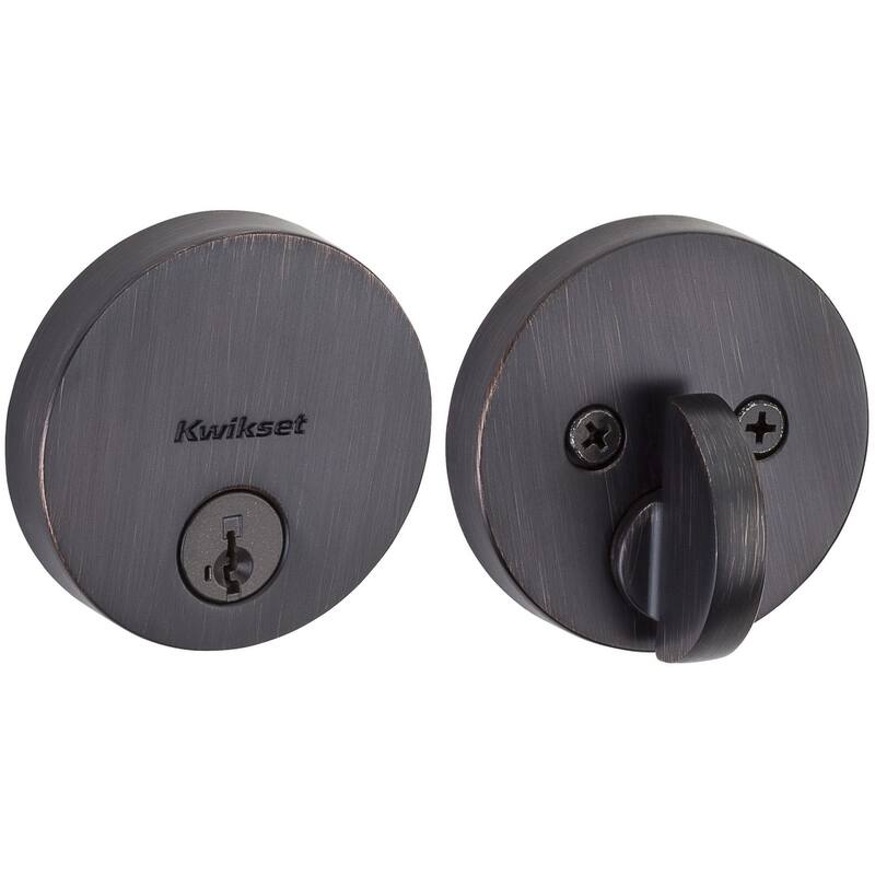 Kwikset Uptown Low Profile Single Cylinder Deadbolt with SmartKey - Venetian Bronze