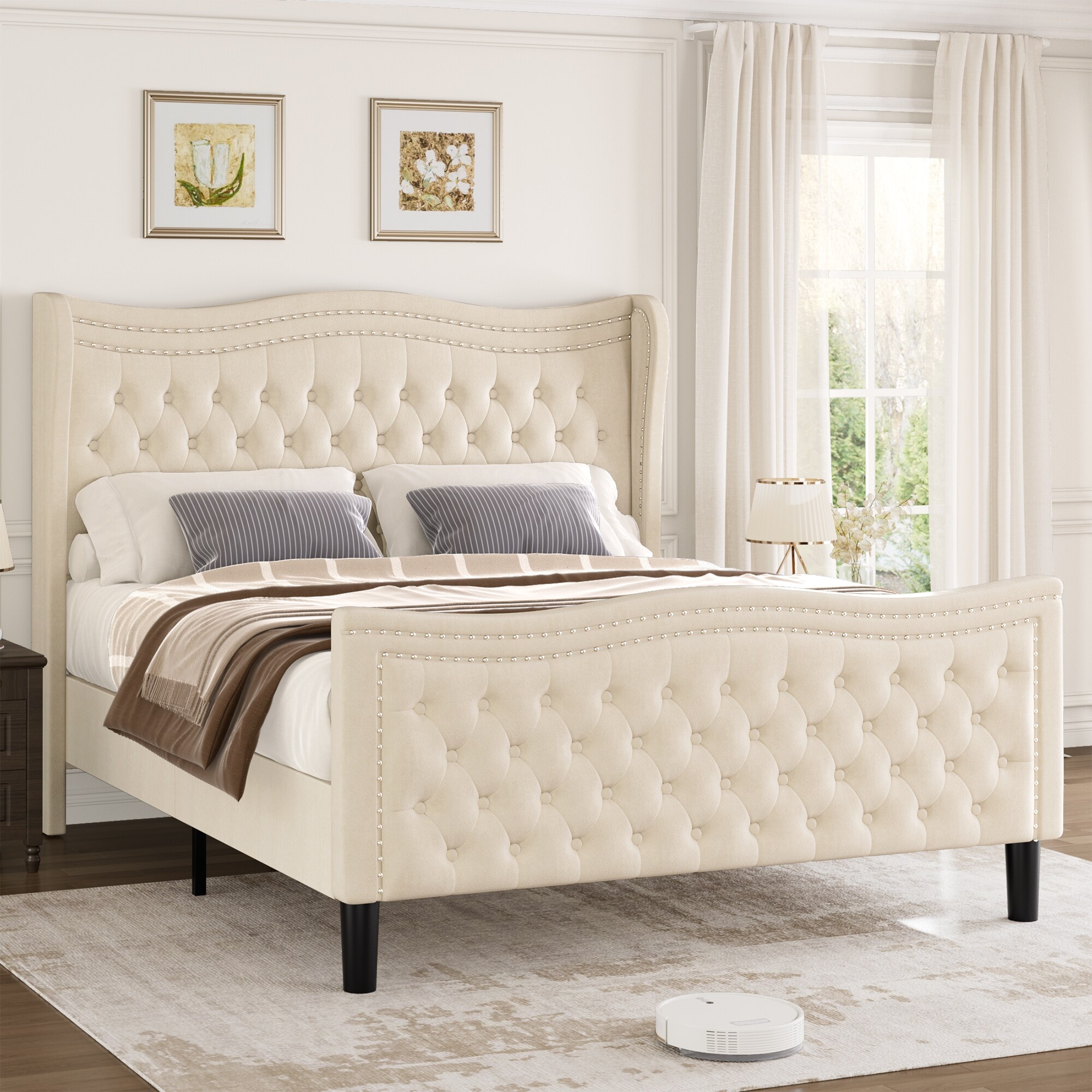 Classic King Size Platform Bed