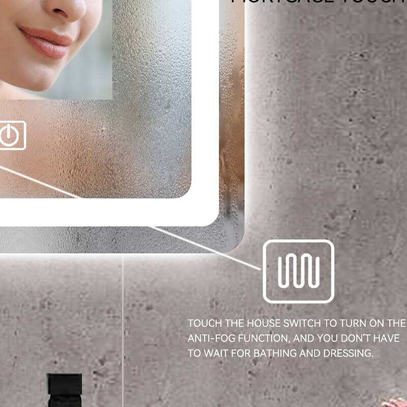 28/32/36/48/56 Inch Rectangular Frameless Anti-Fog Wall Mounted LED Bathroom Vanity Mirror
