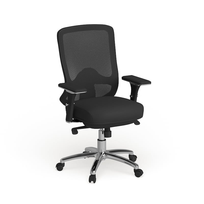 24/7 Intensive Use Big & Tall 350 lb. Rated Mesh Multifunction Chair - Black