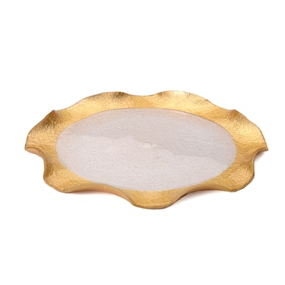 Alice Pazkus Set Of Four 9" Chargers With Gold