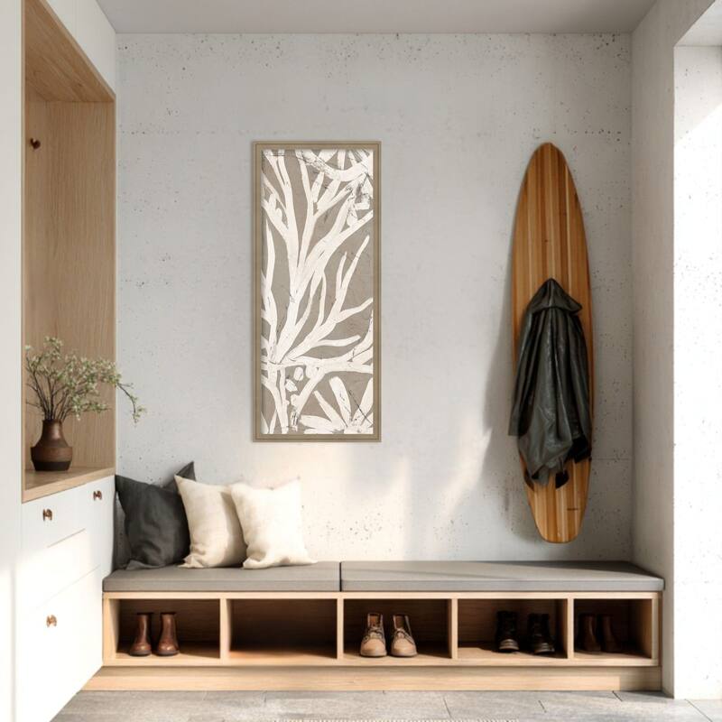 Amanti Art Framed Fabric Pinboard Mudcloth Foliage II by June Erica Vess Printed Bulletin Board