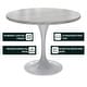 preview thumbnail 22 of 25, Verve Dining Table with a 36" Round Tabletop in White Steel Pedestal