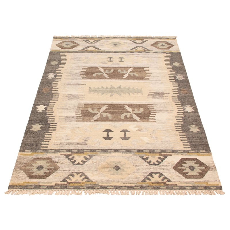 Ankara FW Khaki Kilim 5'2" x 7'11" - 5'2 x 7'11