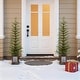 preview thumbnail 2 of 7, 2-Piece 4FT Instant Artificial Christmas Tree With Potted Stand