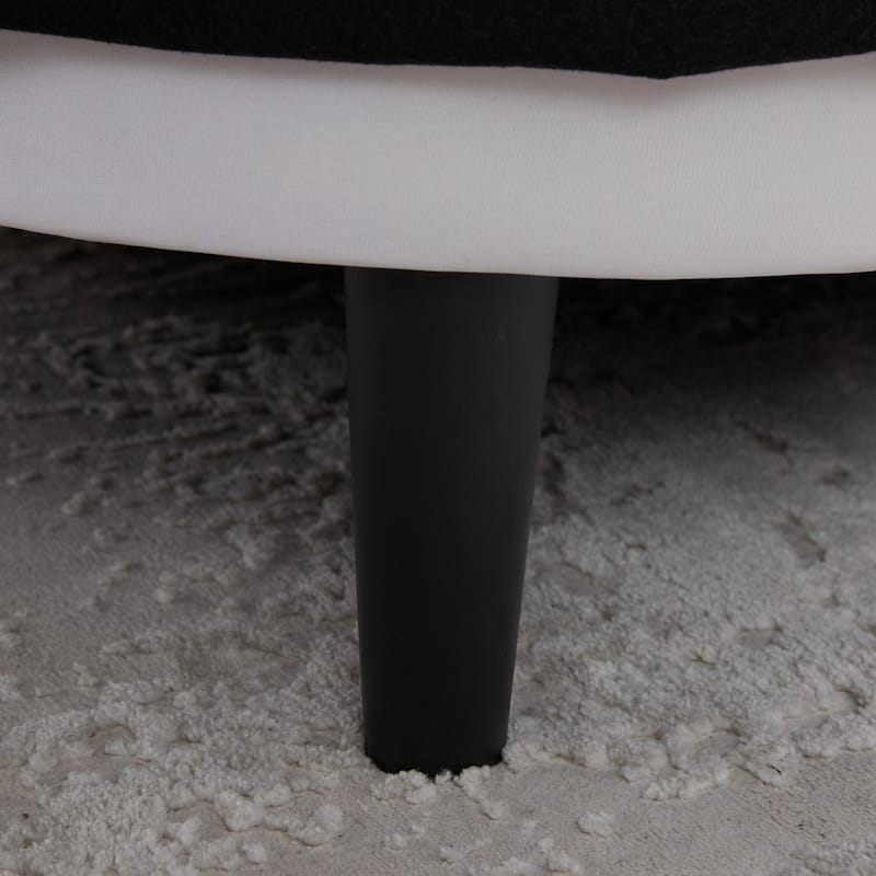 73.82" Modern Plush Chenille Wide Curved Sofa with Pillows