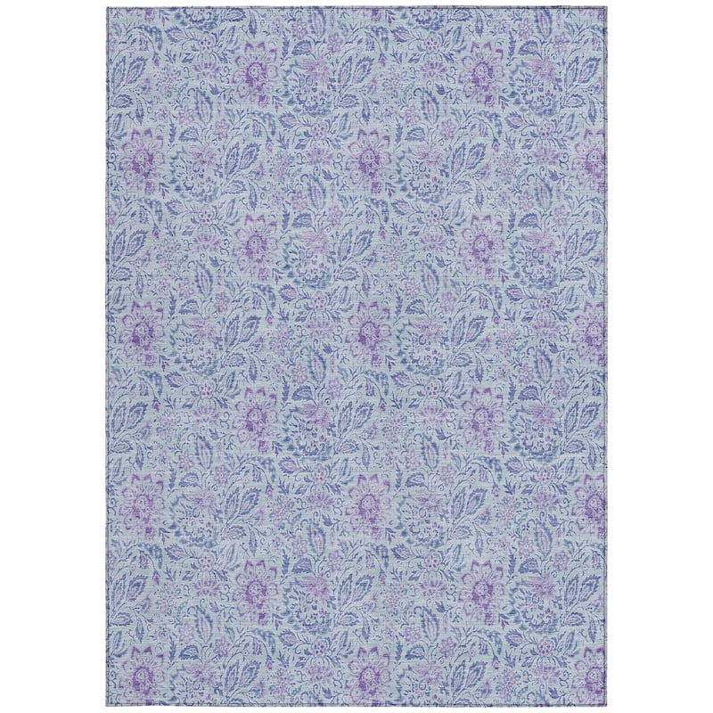 HomeRoots Floral Transitional Rectangle Outdoor Rug