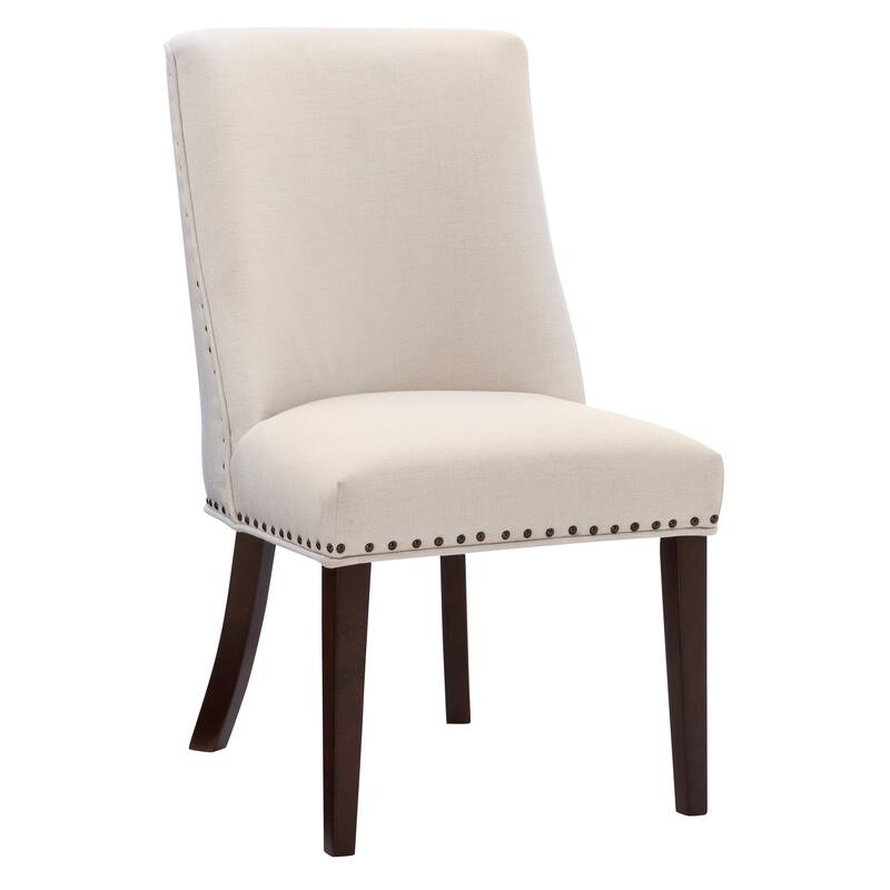 Linon Allard Modern Dining Chairs with Espresso Legs (Set of 2)
