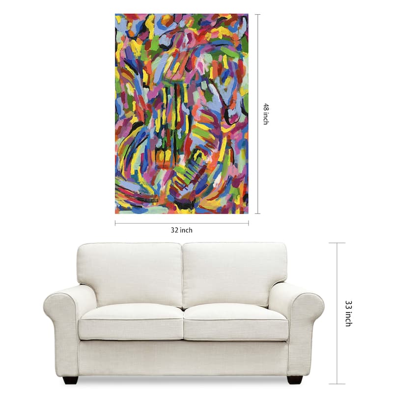 "Rules of the Rainbow II" Frameless Free Floating Tempered Glass Panel Graphic Wall Art