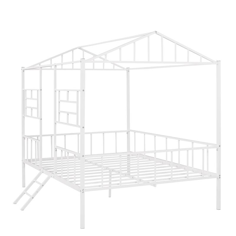 Metal Tree House Bed Frame for Kids, Twin/Full Size, Sturdy Frame, No Box Spring Required