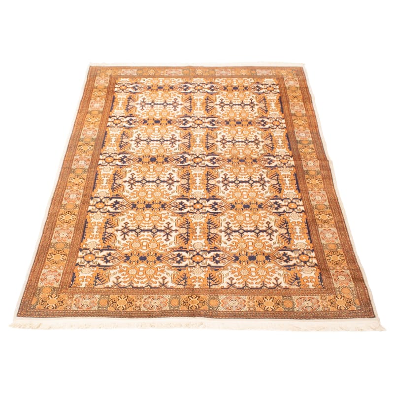 ECARPETGALLERY Hand-knotted Kayseri Vintage Light Orange Wool Rug - 5'5 x 8'5