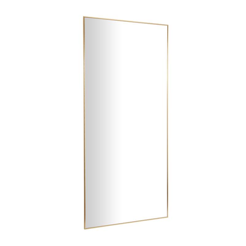 CosmoLiving by Cosmopolitan Gold Metal Room Wall Mirror with Thin Frame