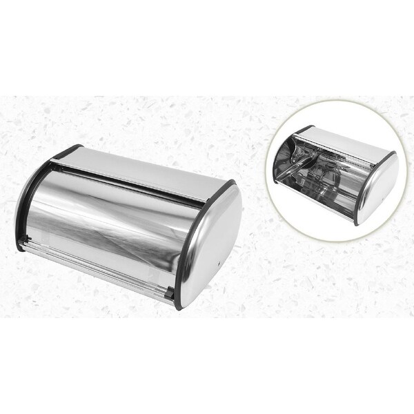 A La Cuisine- Stainless Steel Bread Bin - 14×9×5.5". Opens flyout.