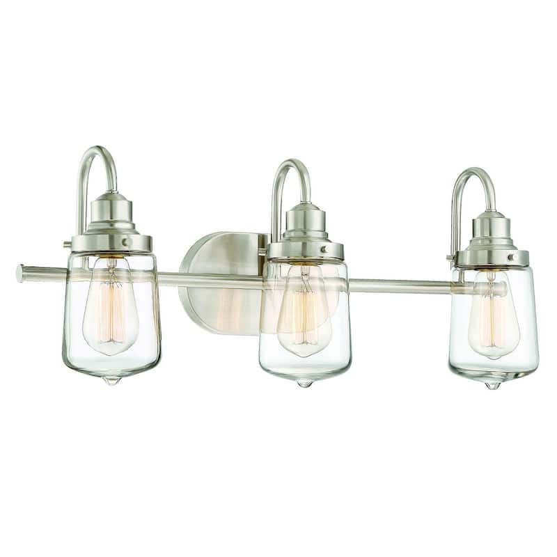 Trade Winds Martina 3-Light Bathroom Vanity Light in Brushed Nickel