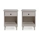 preview thumbnail 5 of 31, Walker Edison Bullrushes 1-Drawer Solid Wood Nightstand (Set of 2)