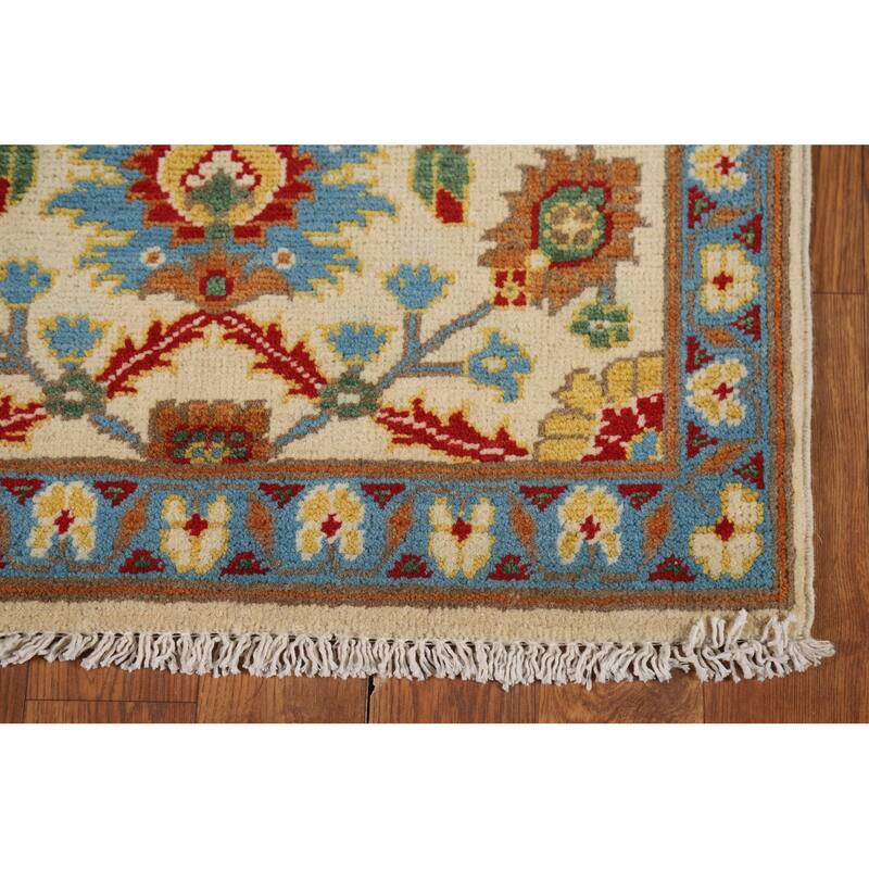 Floral Kazak Oriental Foyer Rug Traditional Hand-Knotted Wool Carpet - 2'0" x 3'0"