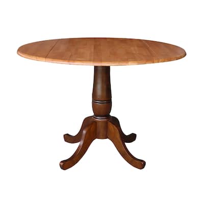 42 in. Round Dual Drop Leaf Dining Table