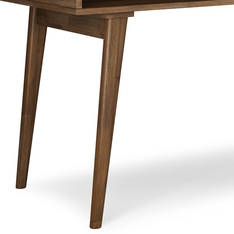 WYNDENHALL Wright SOLID WOOD Contemporary 60 inch Wide Desk with drawers in Rustic Natural Aged Brown