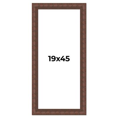 19x45 Frame Pewter Solid Wood Picture Frame Width 1.625 Inches | Interior Frame Depth 0.6875 Inches
