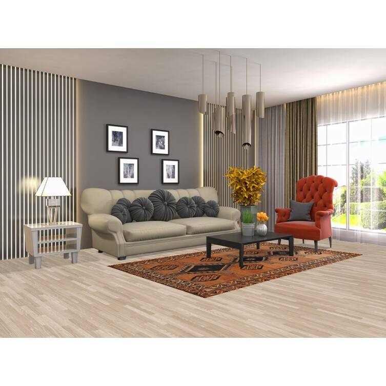 Geometric Qashqai Persian Antique Area Rug Handmade Wool Carpet - 4'5"x 8'0"