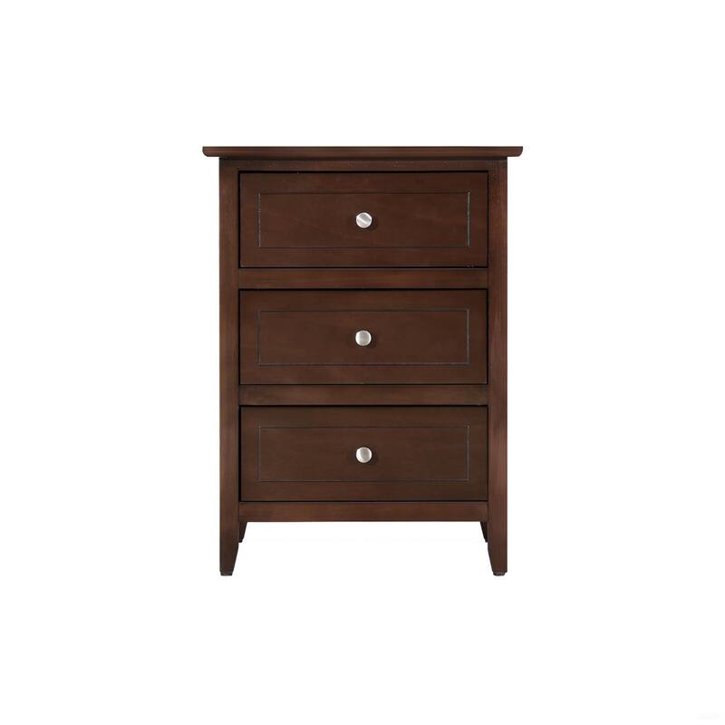 Daniel 3-drawer Transitional Wooden Nightstand