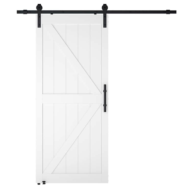 84 inch Height Modern Barn Door Sliding Wood Door with Installation Hardware Kit