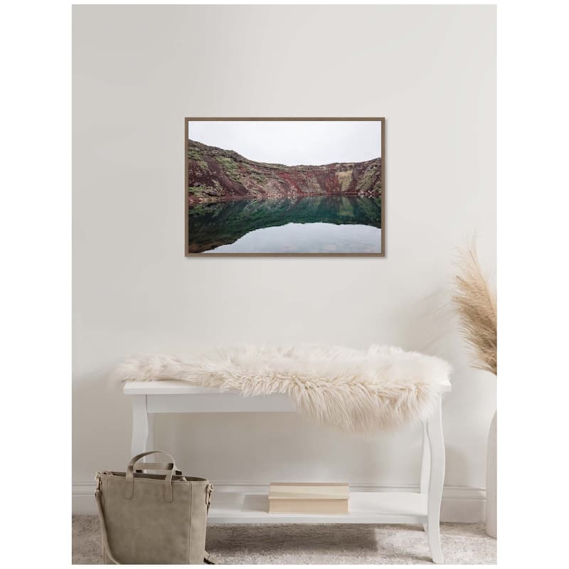 Kate and Laurel Sylvie Reflection Pool Framed Canvas by Alicia Abla