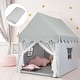 preview thumbnail 1 of 7, Costway Kids Play Tent Large Playhouse Children Play Castle Fairy Grey - Kids