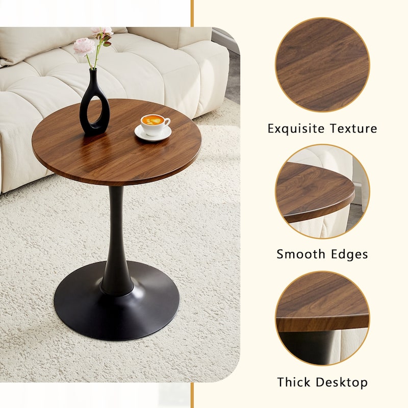 Round Tulip Dining Table, Kitchen Table with Thickened Tabletop, Bistro Table Circle Table Coffee Table