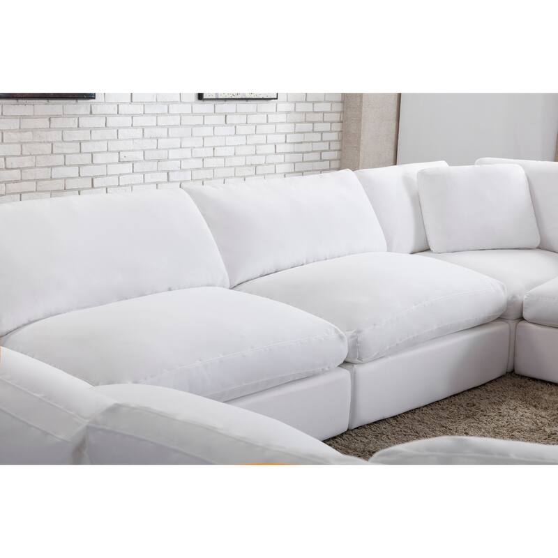 Roundhill Furniture Rivas Contemporary Feather Fill 8-Piece Modular Sectional Sofa