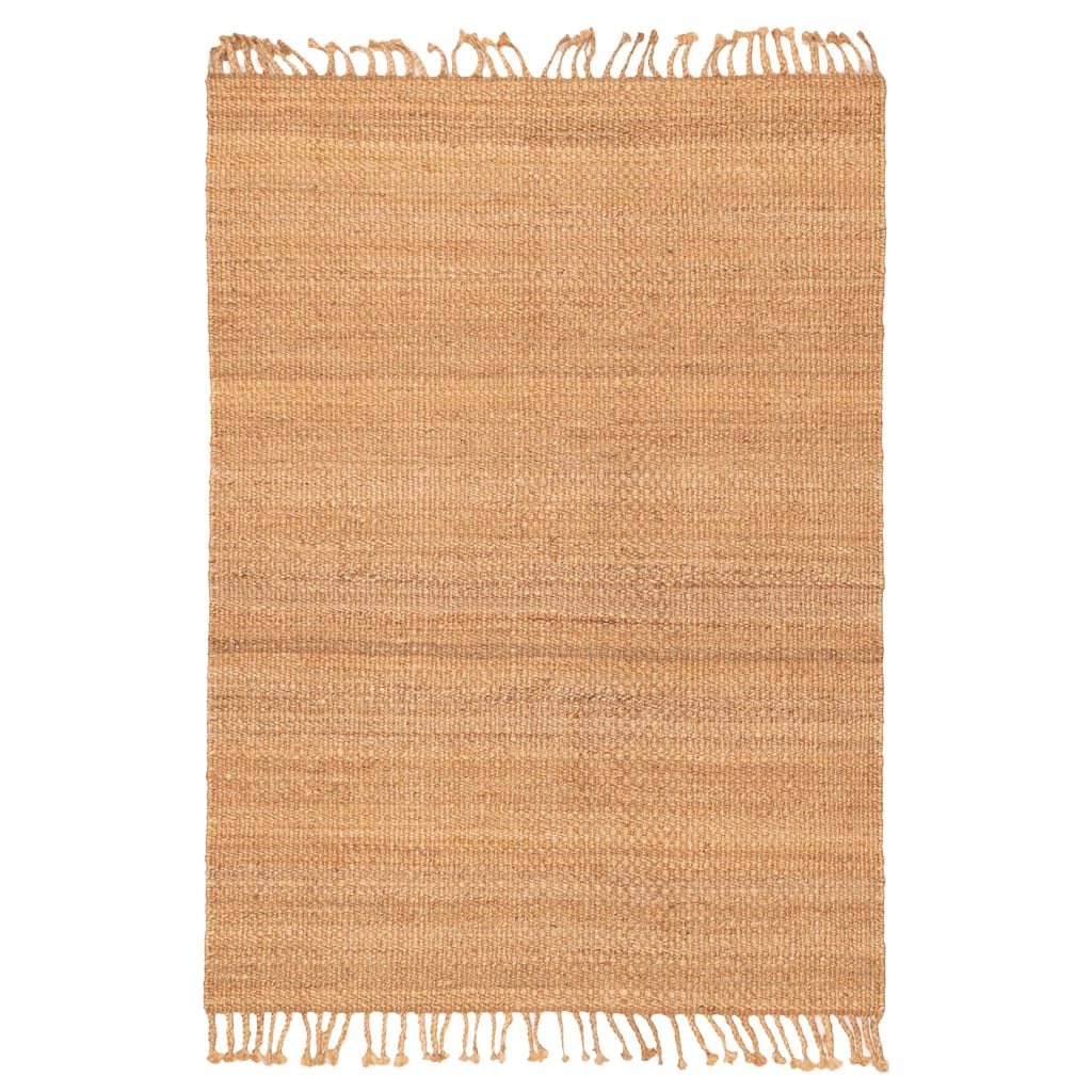 ECARPETGALLERY Braided Weave Palas Denizli Tan Jute Rug - 5'6 x 7'6