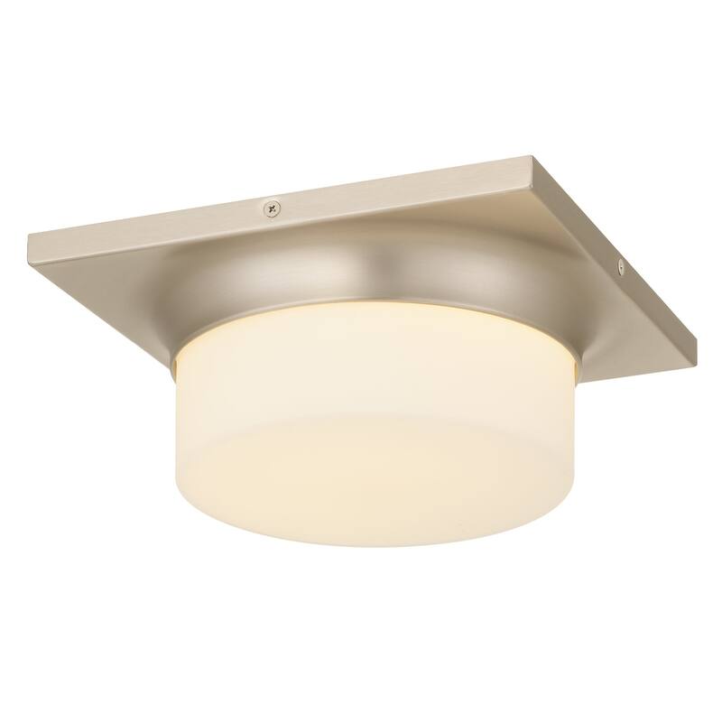 Aura 10" Brushed Nickel LED Flush Mount Ceiling Light