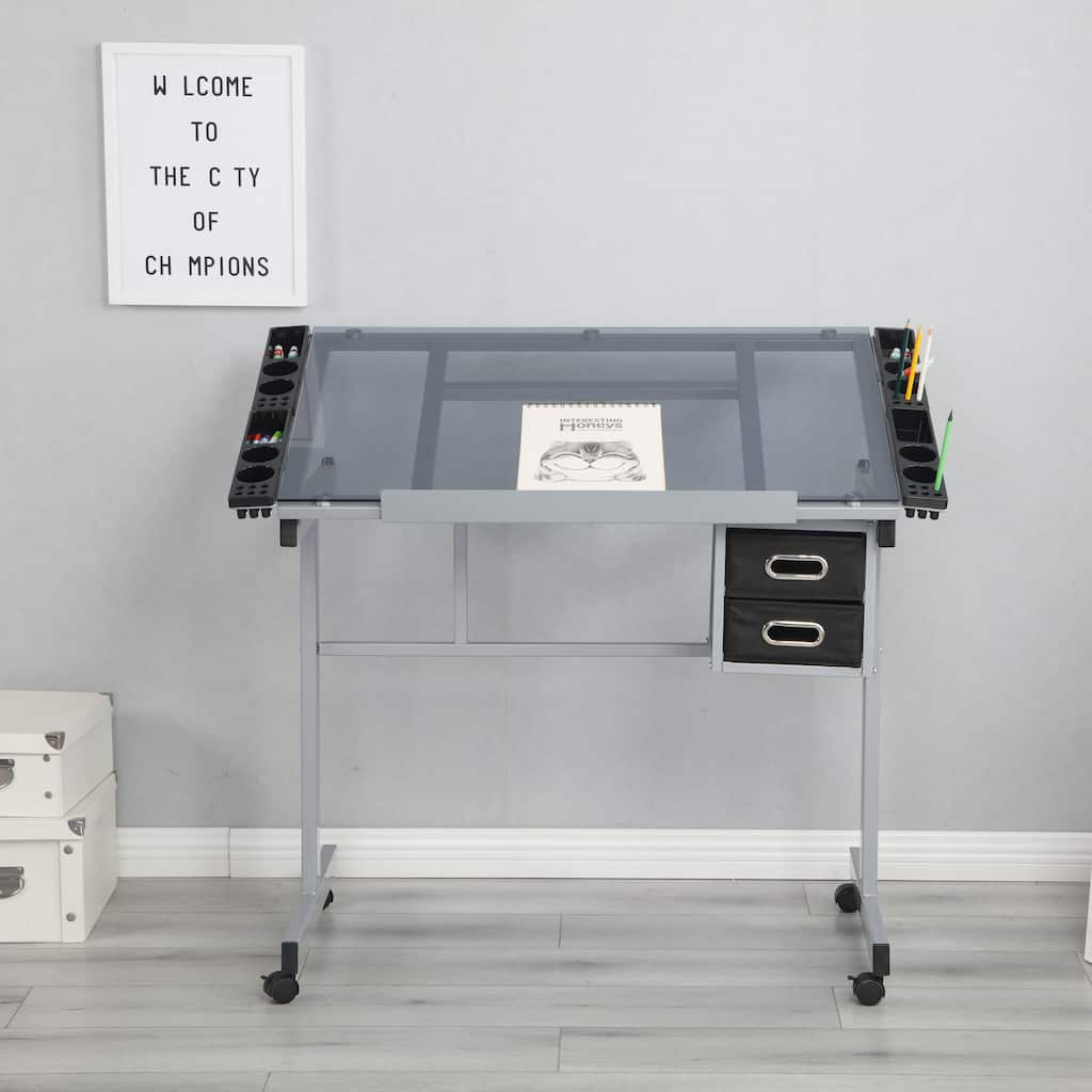 Adjustable Art Drawing Desk Craft Station Drafting
