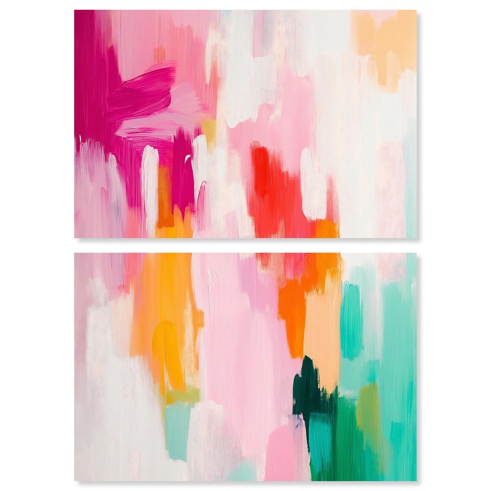 Playful Palette I Canvas Set of 2 by Art Remedy, Gallery Wrapped