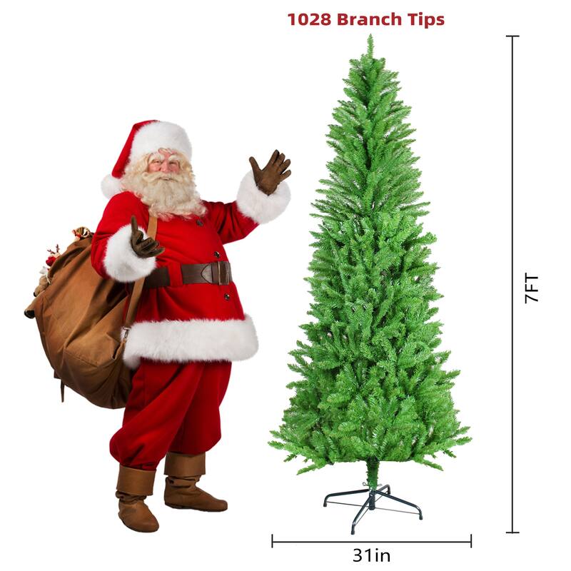 Anmytek 6FT Pencil Slim Christmas Tree - 754 Tips, Lifelike Dense Branches